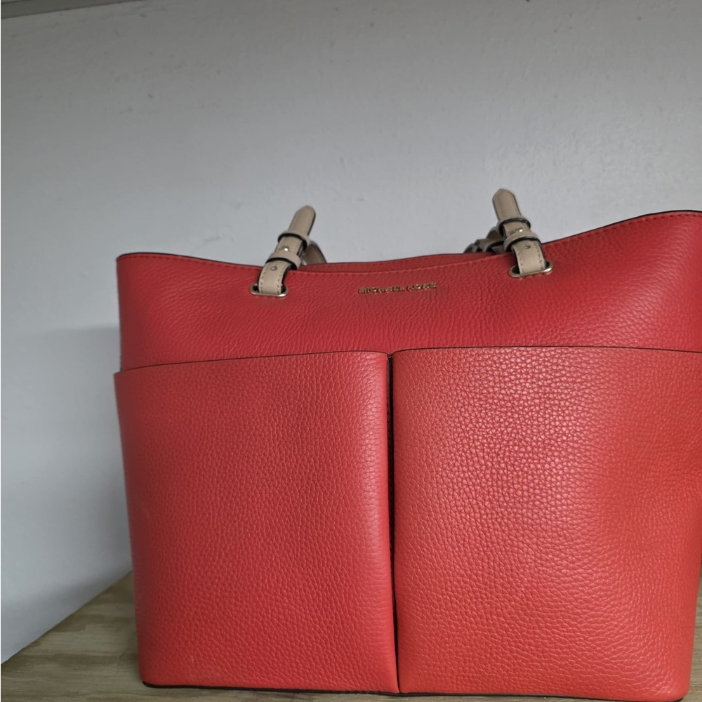 Michael Kors Coral Leather Tote